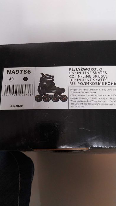 Rolki męskie czarne 43