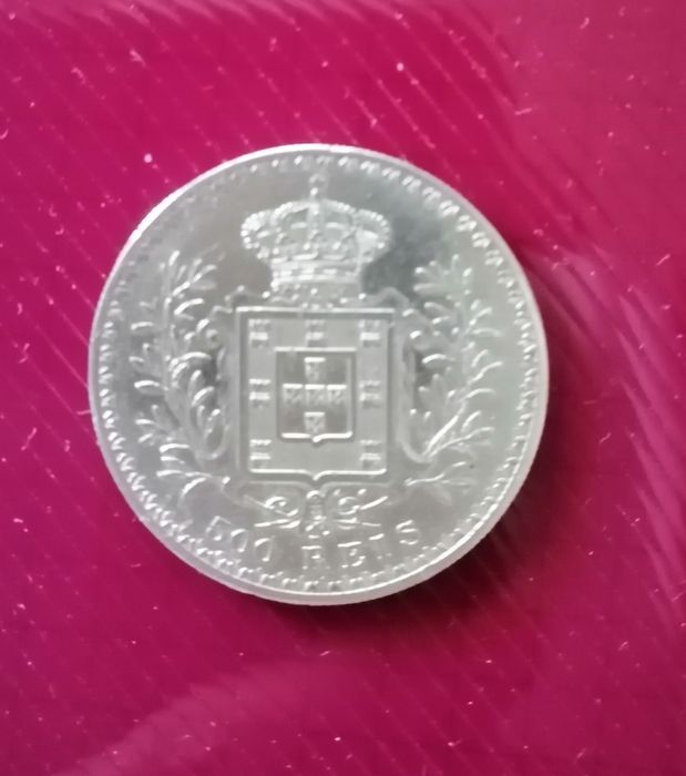 Moeda em prata de 500 reis