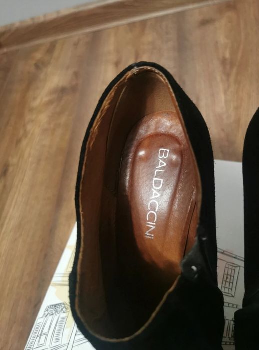 Botki damskie welur Baldaccini