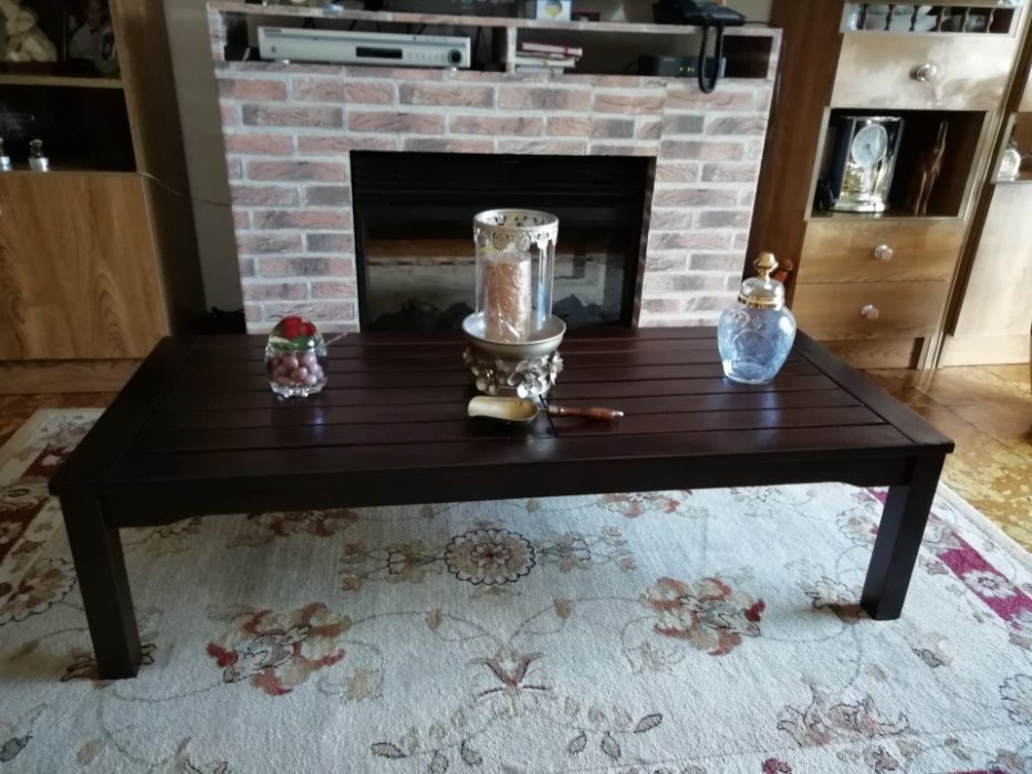 Mesa de Sala ou Jardim Terraço ou Alpendre Como Nova Madeira Tratada