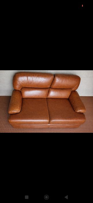Sofá em pele 2 lugares