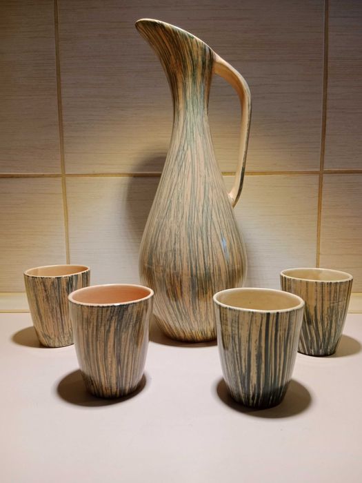 Włocławek Pikasiak J.Sowiński dzban na wino plus kubki Wzór 411