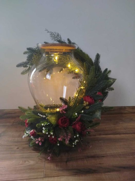 Dekoracja świąteczna - dzbanek - handmade -