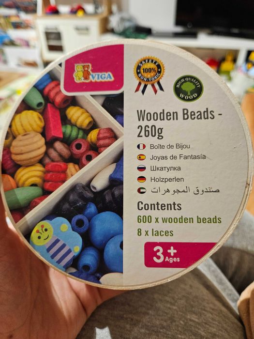 Zestaw kreatywny VIGA Koraliki do nawlekania