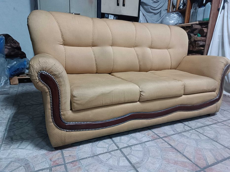 Sofá 3 Lugares - Creme - Venda Rápida
