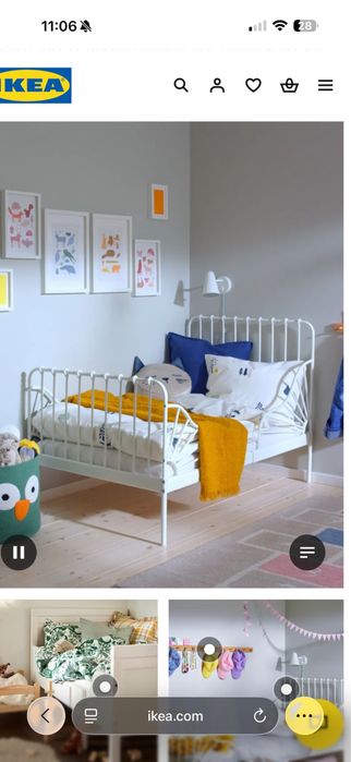 Cama extensível com colchões  + mesa de tv ou para brincar