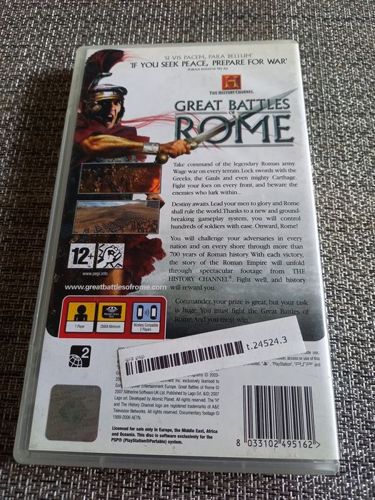 Gra Sony psp the history Channel great battles of rome