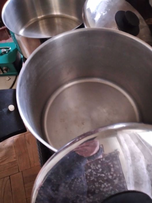 2 panelas grandes de inox novas preço saldos