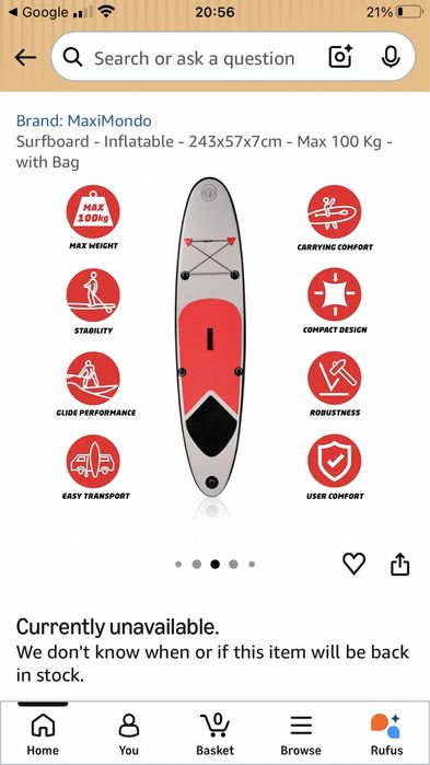 Prancha surf insuflavel