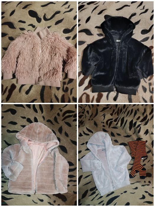 Джинсы, косуха, меховушки для девочки