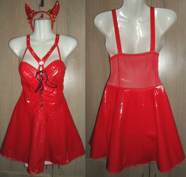 Эротический костюм Чертовка Санта медсестра горничная разм S/M/L/3XL