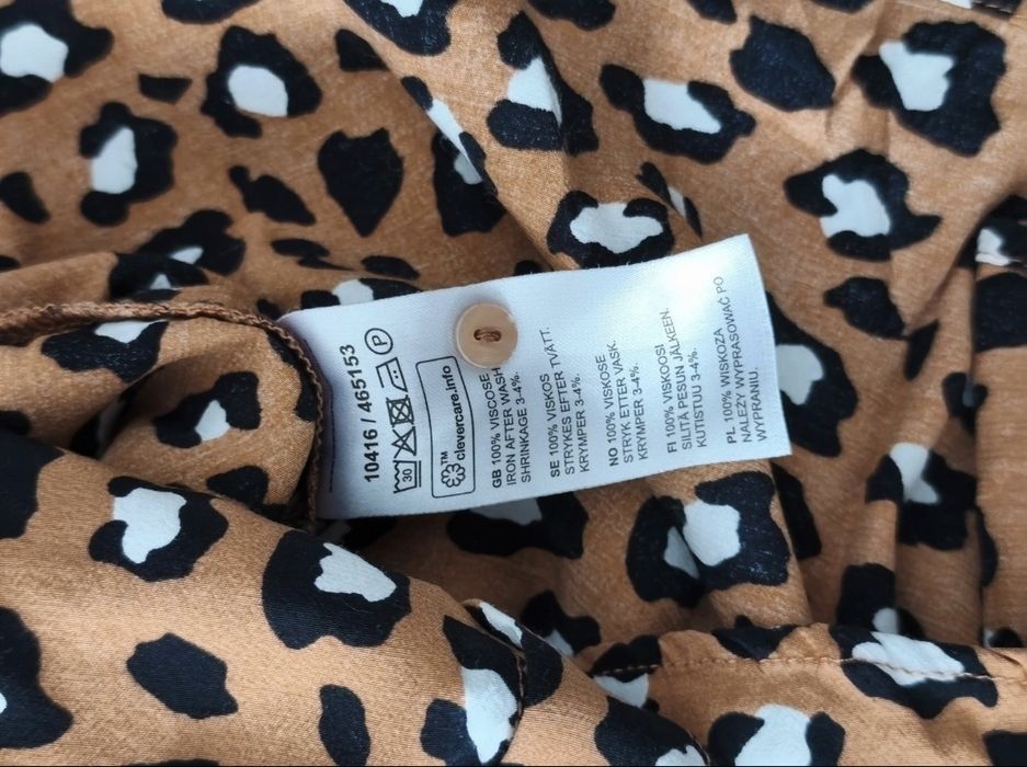 Koszula w panterkę KappAhl 100% wiskoza 36 S cętki zwierzęcy wzór
