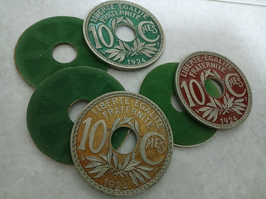 Bases copos vintage réplica moedas de 1924 Lindauer