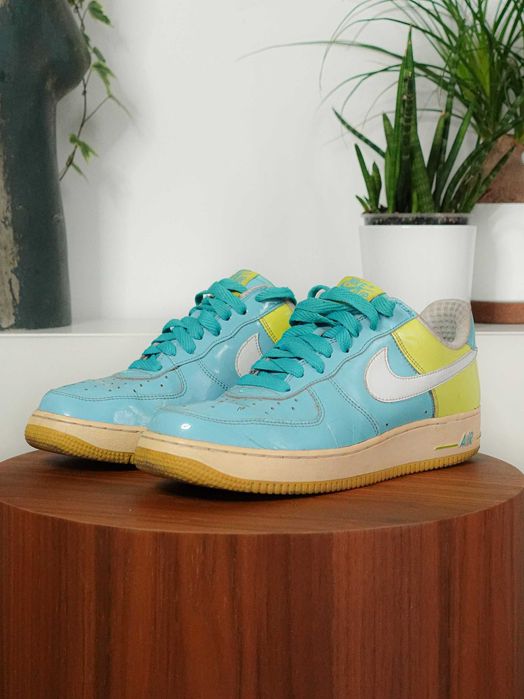 Nike Air Force 1 Pixie jasnoniebiesko-limonkowe r.42,5 unikalny model