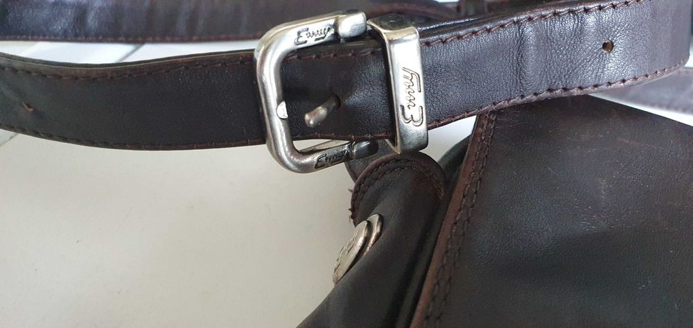 Сумка шкіряна Enny темно-коричнева