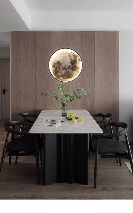 Plafon okrągły dekoracyjny Lampa Led na ścianę Księżyc 40 cm 3D Moon