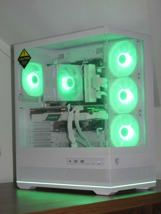 OKAZJA - Komputer gamingowy – Ryzen 5 / RTX / 16GB / Biały zestaw ARGB