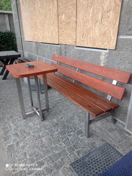 Стол и лавка скамейка