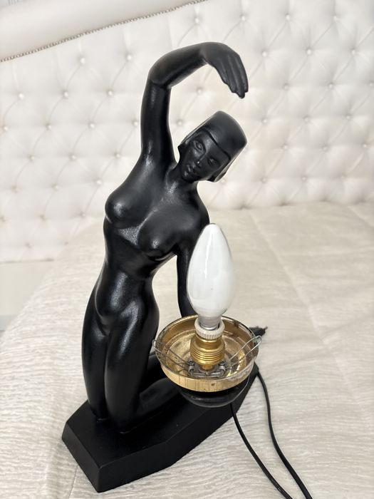 Candeeiro Art deco de ONICES  E.T.H usado e sem abajur/globo