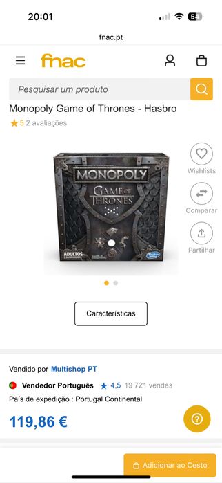 Monopoly Game of Thrones