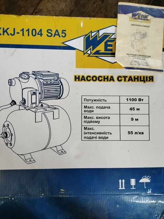 Насосна станція WERK XKJ-1104 SA5, 1100 Вт (нова)
