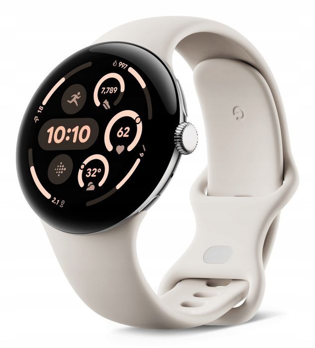 uszkodzony smartwatch google pixel watch 3 lte 45mm srebny opis