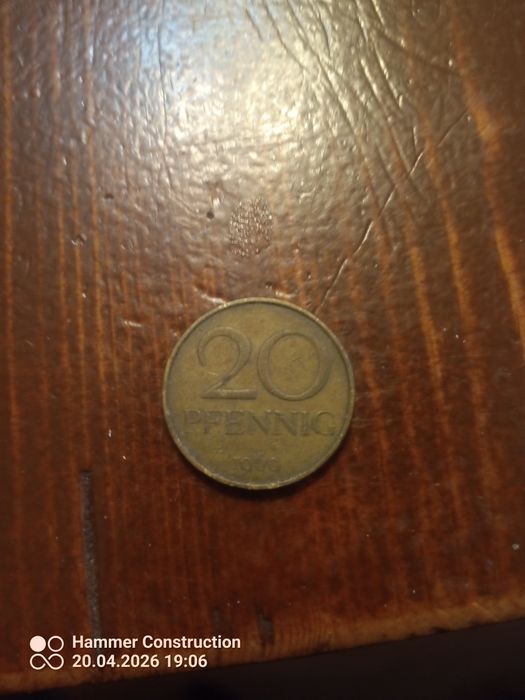 Moneta 20pfennig 1960