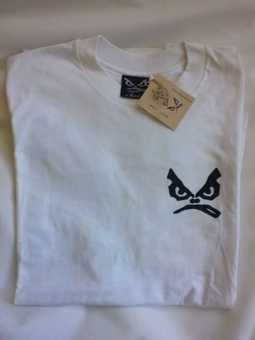 T-shirt Bad Boy branco mesclado, original, nova, tamanho S