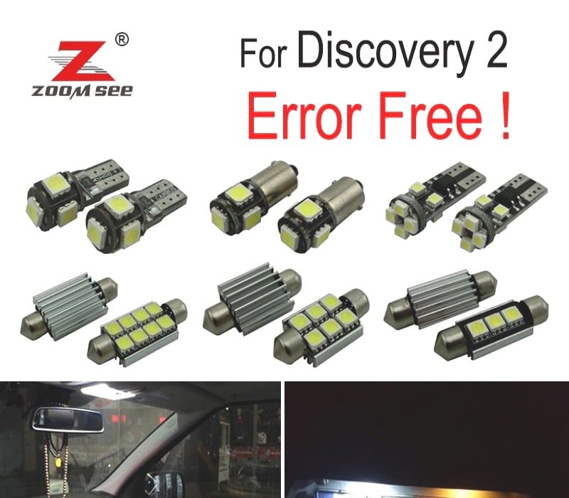 KIT COMPLETO 17 LÂMPADAS LED INTERIOR LAND ROVER DISCOVERY 2 98-04