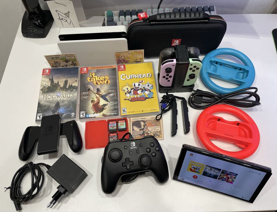 Nintendo Switch OLED 64GB + SD 512GB + 6 ігор + аксесуари