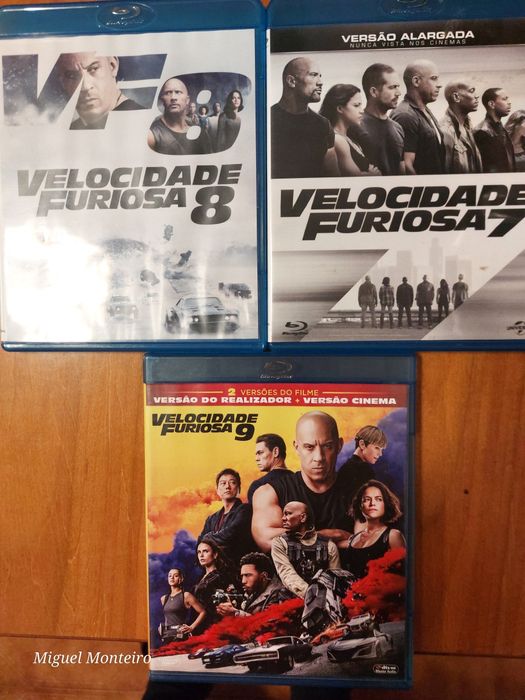 Blu Ray - 9 Filmes Velocidade Furiosa 9 Filmes