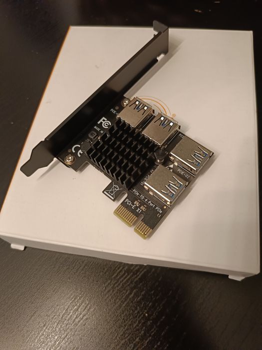 Rozdzielacz PCI-E 1x → 4x USB 3.0 (ELUTENG) | Nowy | Riser GPU
