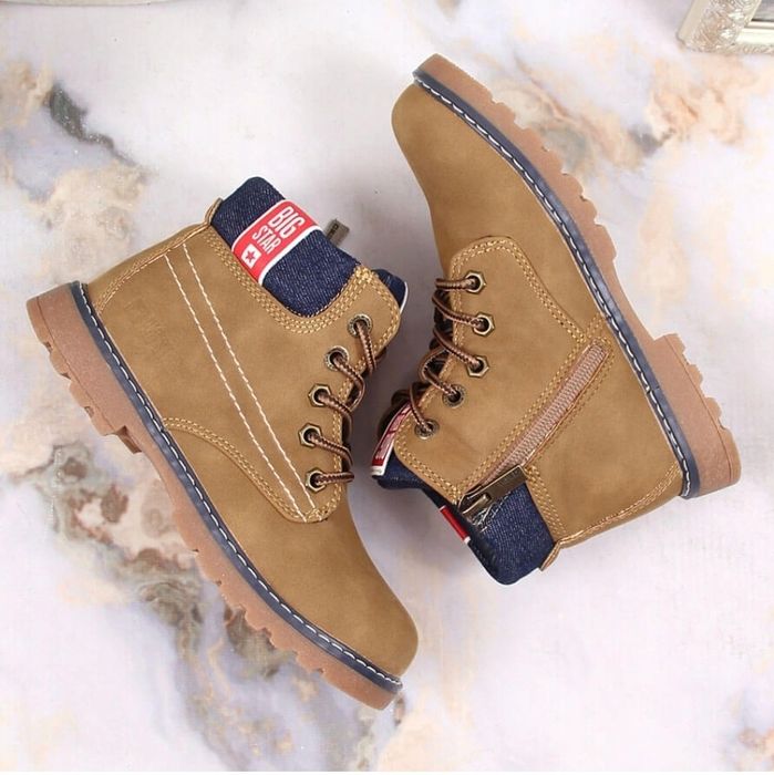 Trapery botki dziecięce ocieplane camel Big Star KK374130