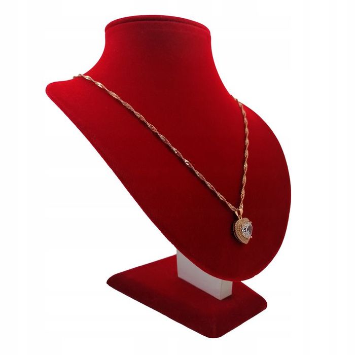 Złoty Naszyjnik Z Sercem 18k Celebrytka + Cyrkonie Prezent Na 40 Urodz