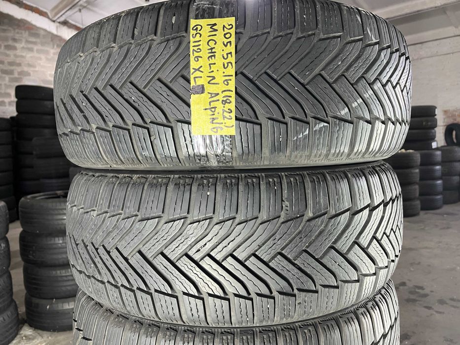 GS1126 Зимові шини 205/55r16 Michelin Alpin 6 комплект резина р16
