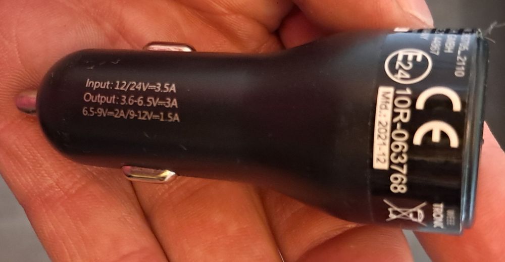 Carregador rapido de isqueiro para tlm 3A