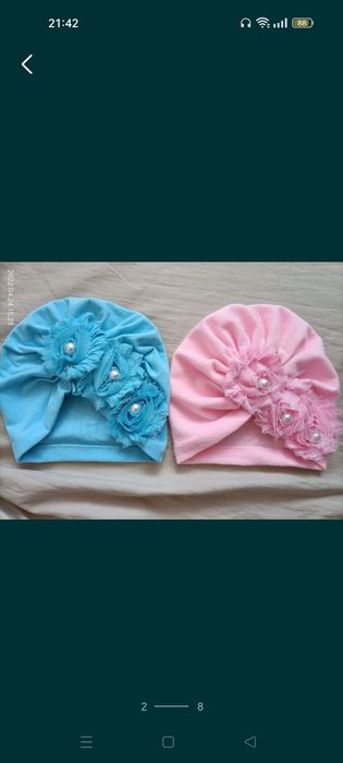 Nowa czapeczka dla dziewczynki różowa
