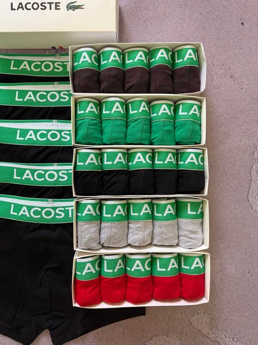 Чоловічі труси Lacoste 3D. Мужские боксеры Лакост черный