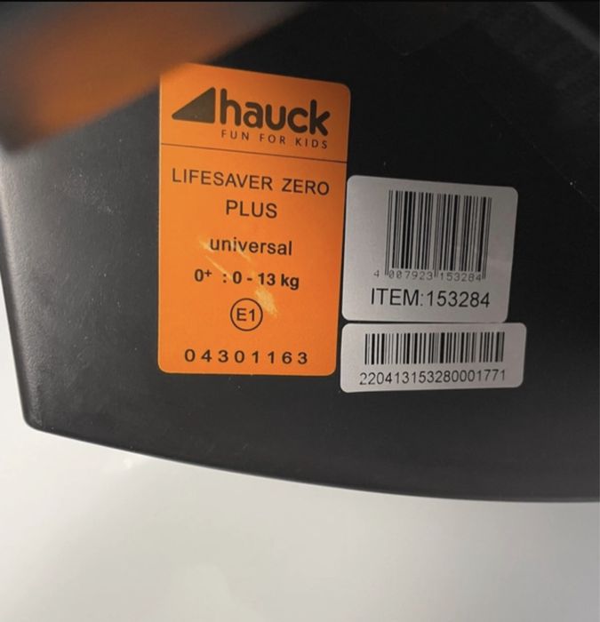 Fotelik, Nosidło Hauck Zero Plus 0-13kg