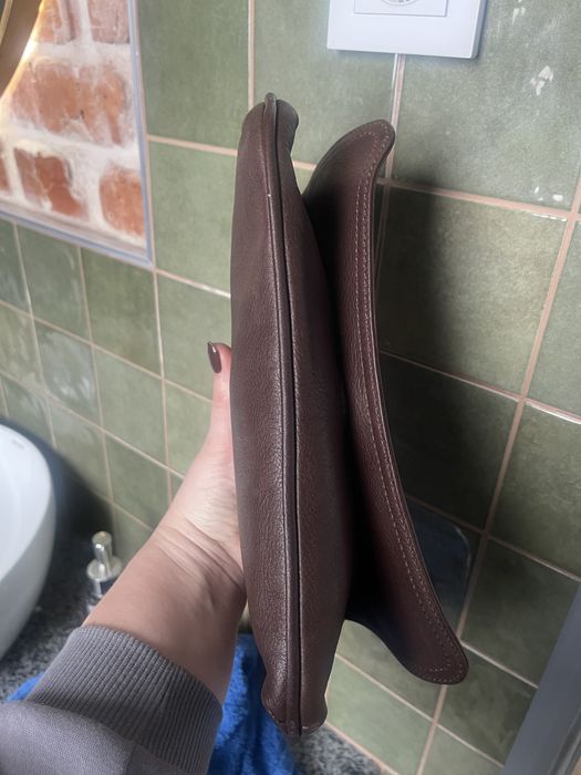 Шкіряна шоколадна сумка Timberland