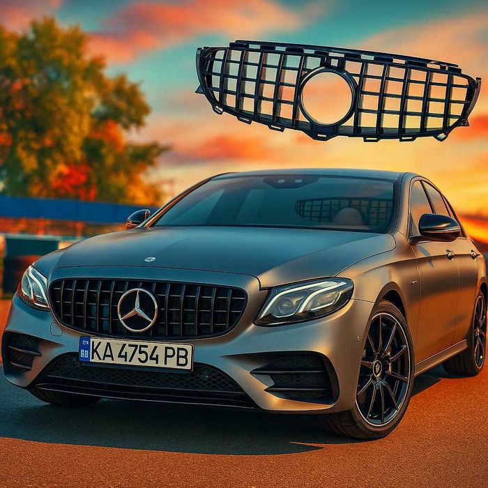 Передня решітка GT Panamericana Black Mercedes W213 (2016-2019)