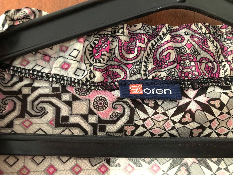 Piękna szyfonowa bluzka/tunika (rozm. M/L) - okazja!