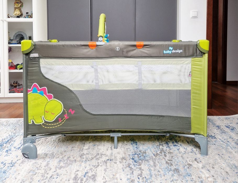 Łóżeczko turystyczne Baby Design 120x60 dwa poziomy stan bdb