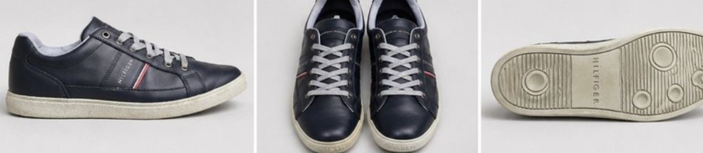 Чоловічі шкіряні кеди Tommy Hilfiger темно-сині