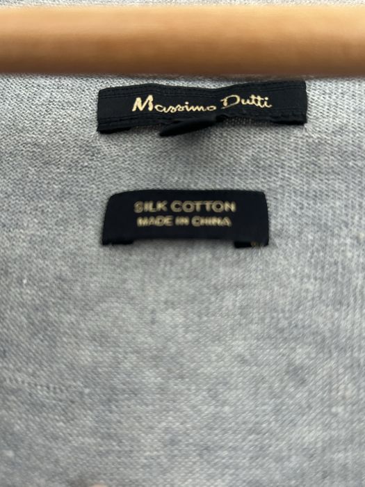 Casaco  cumprido malha e seda Massimo Dutti