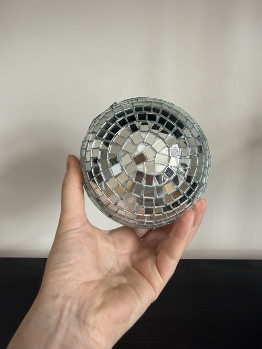 Szklana lustrzana kula dyskotekowa disco ozdoba dekoracja dj