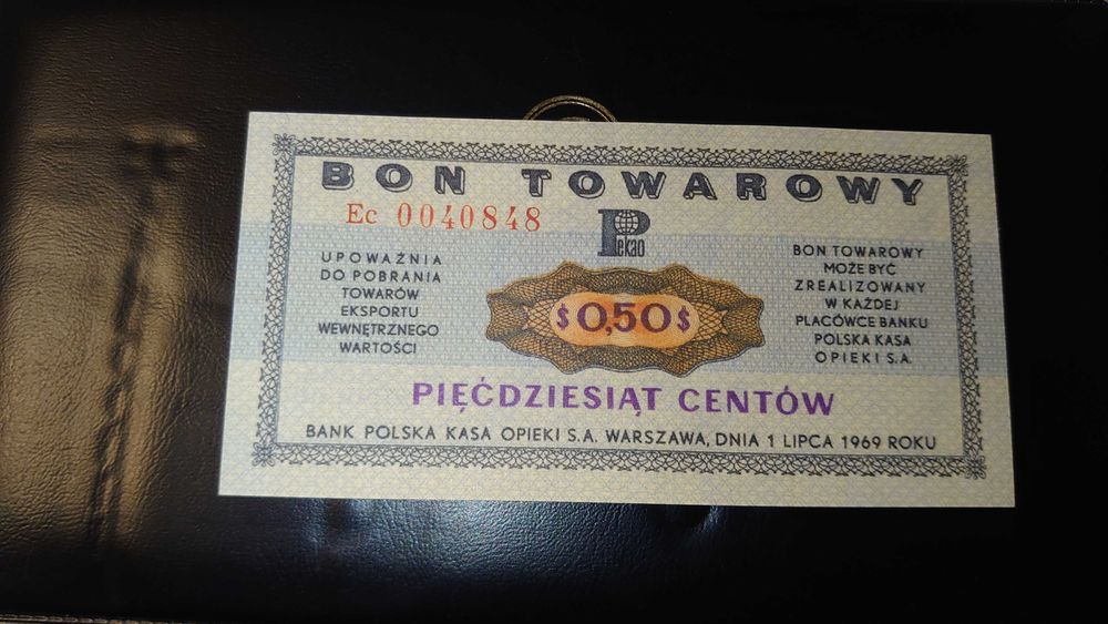 Bon towarowy pięćdziesiąt centów