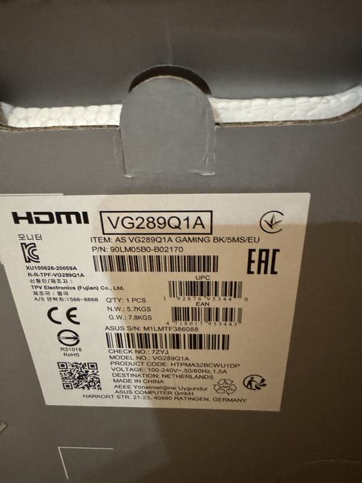 Asus TUF Gaming VG289Q1A