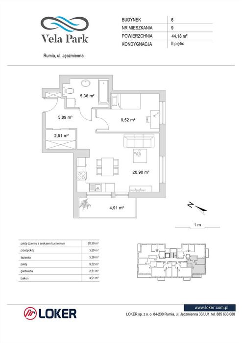 Mieszkanie Rumia - 44,18 m2