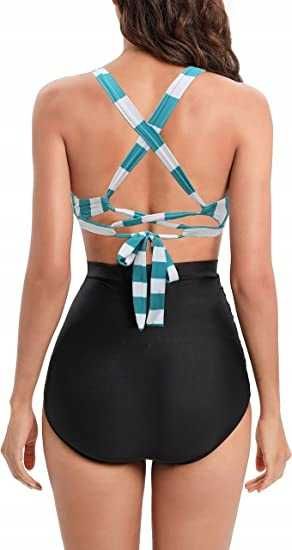 Nowy damski strój kąpielowy / wysoki stan / bikini / majtki !S/M!8133!